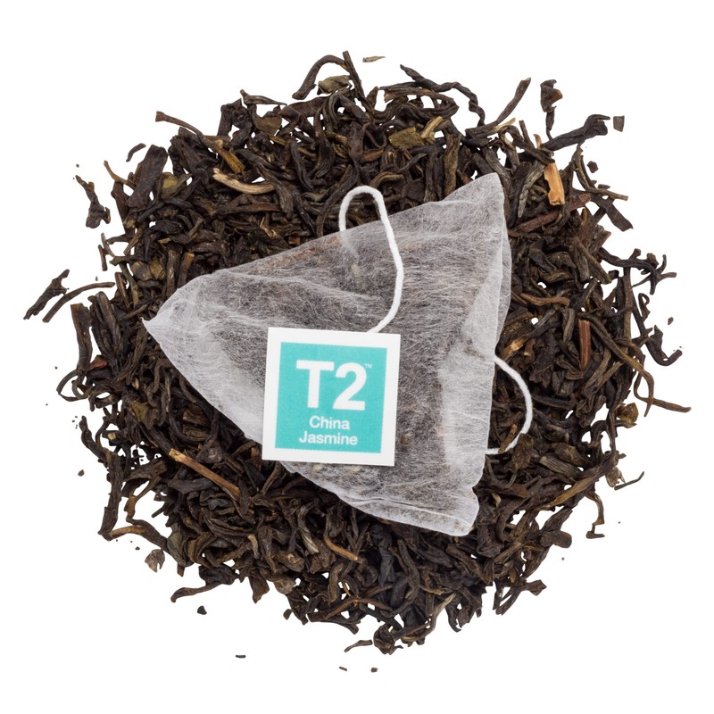 T2 Tea China Jasmine Green Tea Bags in Resealable Foil
