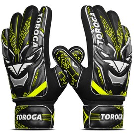 GRIPKNOX Goalie Gloves for Boys (Fluroscent Yellow, 6)