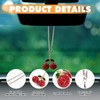 Rislobx Crystal Cherry Car Hanging Ornament, Bling Cherry Car Charms