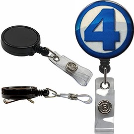 Superhero Real Charming Retractable Heavy Duty Belt Clip ID Badge Holder Badge Reel (Fantastic BC)