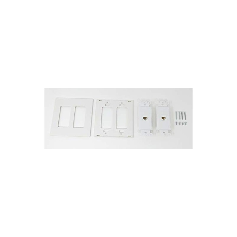 RiteAV - 2 Port Cat6 Ethernet White - Dual Gang