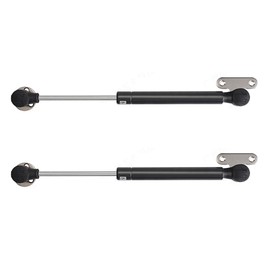 80N Gas Spring Lift Support Struts, 2 Pieces 8" Black Gas Strust with Mounting Brackets, Shock Absorption Soft Close Hinge for Cabinet Floor Hatch