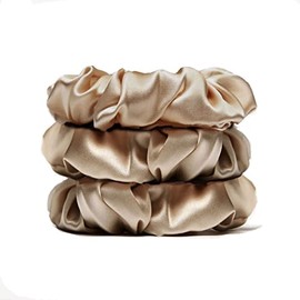 Michooyel- Fabricadas en seda morera de 16 momme sin ningún otro tejido barato añadido, estas gomas para el pelo de seda son de alta calidad, duradera