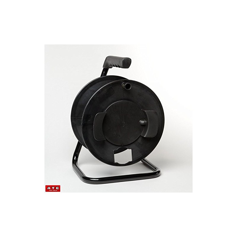 125 FT Extension Cord Reel Black Steel Frame