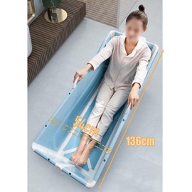 Portable Bathtub for Adult, 54" Folding Soaking Tub Freestanding Bathtub for Household Hot Bath Ice Bath SPA（NO Lid）