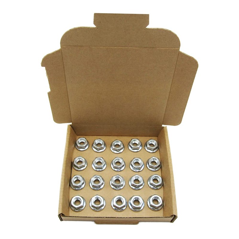 M8 Serrated Flange Hex Nuts - 8mm Steel (Pack of