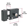 Cerradura De Sobreponer Izquierda Insta-fácil Hermex CS-756I Color Negro