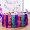 Mermaid Birthday Party Decorations, Wavy Ocean Blue Purple Fuchsia Table