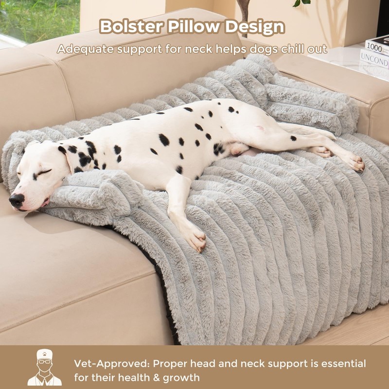 Avont Dog Bed Mat for Couch, Warm Fluffy Calming Sofa