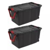 Sterilute Rolling Wheeled Storage Tote 40 gal Heavy Stack 2