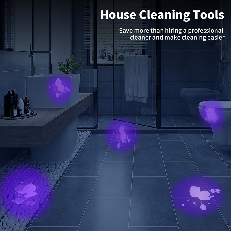 LEAGY 6 Pack UV Ultra Violet Blacklight 9 LED Flashlight