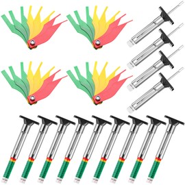 Tire Tread Depth Gauge Brake Lining Gauge Set Color Coded Tire Gauge Brake Lining Thickness Gauge Automotive Brake Pad Measure Ruler Tool (30)