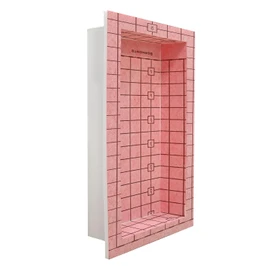 GURU USA W-S Shower Niche, Waterproof Membrane with Pre-Sloped Base, Waterproofing Panel System for Bathroom Walls, 12” x 12”