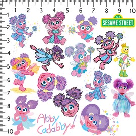 Sesame Street Abby Cadabby 50ct Vinyl Large Deluxe Stickers Variety Pack - Laptop, Water Bottle, Scrapbooking, Tablet, Skateboard, Indoor/Outdoor