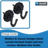 Black Curtain Tie Back Hooks Modern & Classic Designs Screw