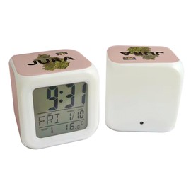 Fabulous Pink Cube Illuminated Alarm Clock - Jura 39 Department Lons Map Old Map Franche County - 7.8 x 7.8 x 7.8 cm - Retro Lighting Multi Colour LED
