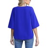 AWULIFFAN Women's Casual V Neck Batwing Sleeve Tops Tie Knot