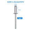 BESTYCHAO 100pcs Aluminium Blind Rivet 4.8mm x 12mm, Open End