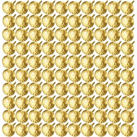 Upholstery Tacks Nails 100 Pcs 7/16" Head Diameter Antique Brass Daisy Furniture Nails, for Sofa, Chair, Bed Antique, Crafts, Decorative Painting (Gold)