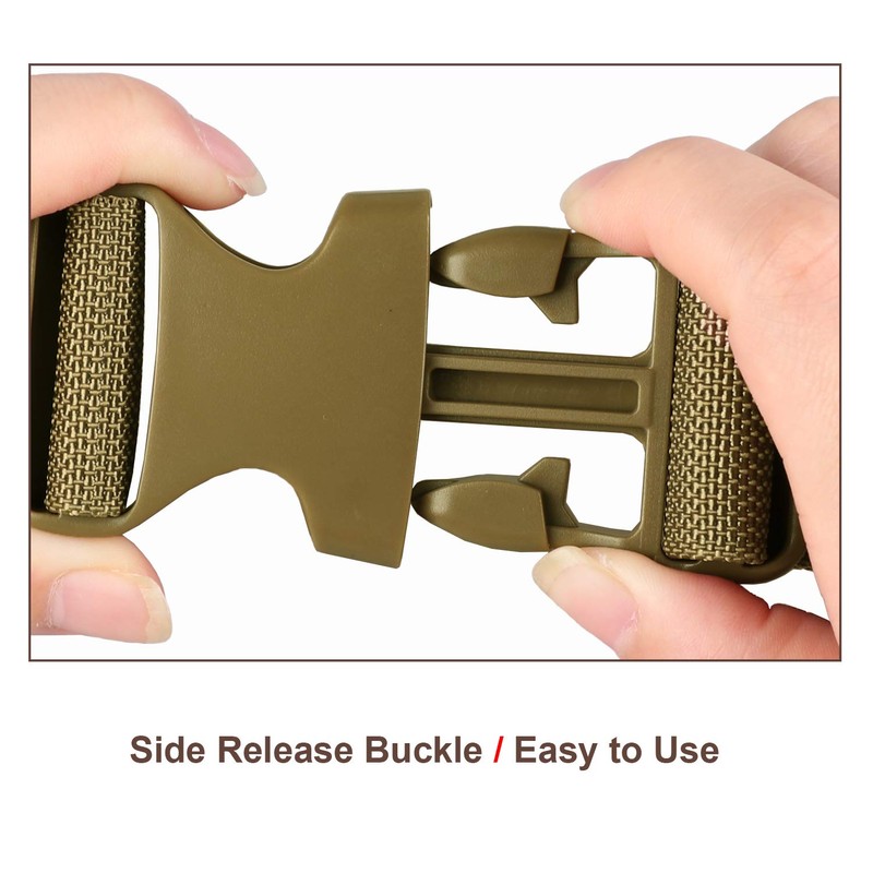 MAGARROW 1.5" Utility Straps with Buckle Adjustable, 4-Pack (Tan, 9.5