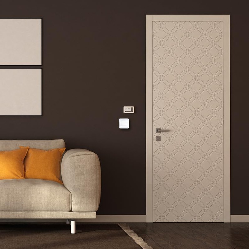 White Wall Switch 2 Way 1 Key Flush-Mounted