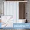 FRESH IDEAS Shower Curtain Liner with Shower Clips, Easy On/Off