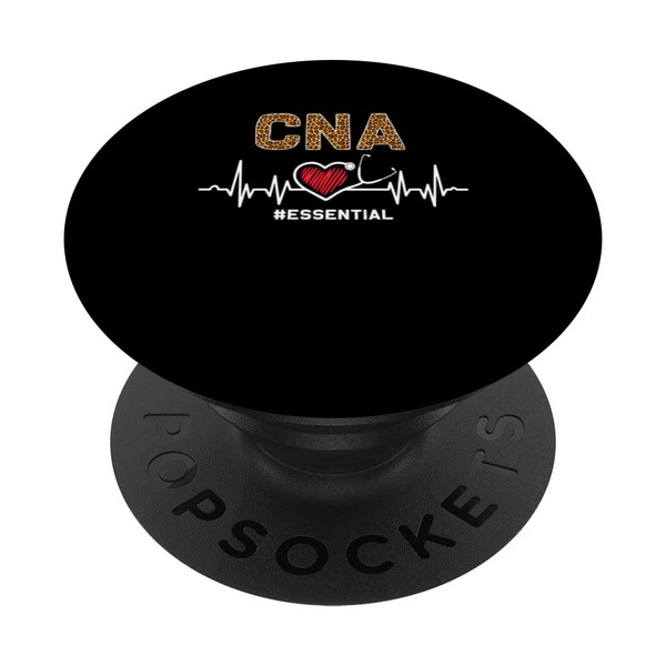 CNA #Essential Stethoscope Heartbeat Hospital Nurse Leopard PopSockets Swappable PopGrip
