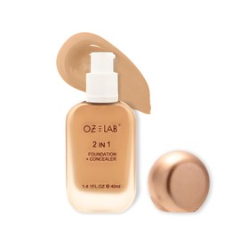 Oz Lab Beauty Gotchu Covered 2-in-1 Flawless Liquid Foundation Concealer GC-03 Warm Sand Vegan Cruelty-Free Long-Lasting，1.41 FL. OZ/ 40 ML，pack of 1