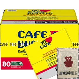 Espresso Style 100% Dark Roast Coffee Cups, Kosher, Cafe Espresso Bustelo - (80 Count)- Mae Mae's Marketing, LLC Bundle