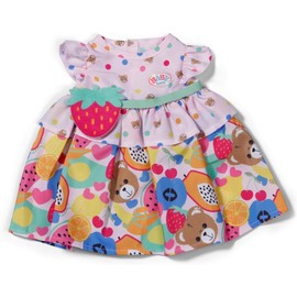 BABY born Colourful Fruit Print Dress & Shoulder Bag - High Quality Doll Accessories - Clothes Suitable for Dolls Size 43 cm