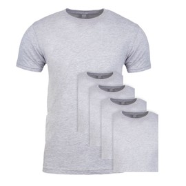 Next Level NL3600 100% Cotton Premium Fitted Short Sleeve Crew Heather Grey Large (5 Pack)