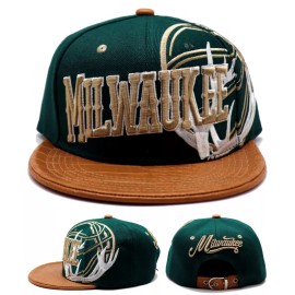 Premium Milwaukee New Leader Snake Deer Antlers Bucks Green Era Buckle Strapback Hat Cap