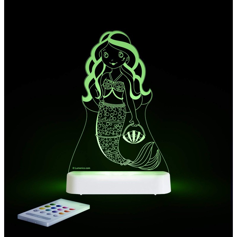 Aloka SleepyLights, Nightlight, Remote Control Included, Mermaid