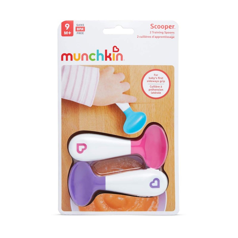 Munchkin Infant Scooper Spoons, Pink/Purple