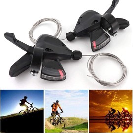 DMAIP 2Pcs Professional Sl-M310 3x8 Speed 24S Shifter Trigger Set Rapid Fire Plus W/Shifter Cable Bike MTB M310 Shifter