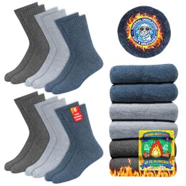 SOXCO Thermal Socks for Men & Women - Winter Heat Socks, Pack of 6 Pairs
