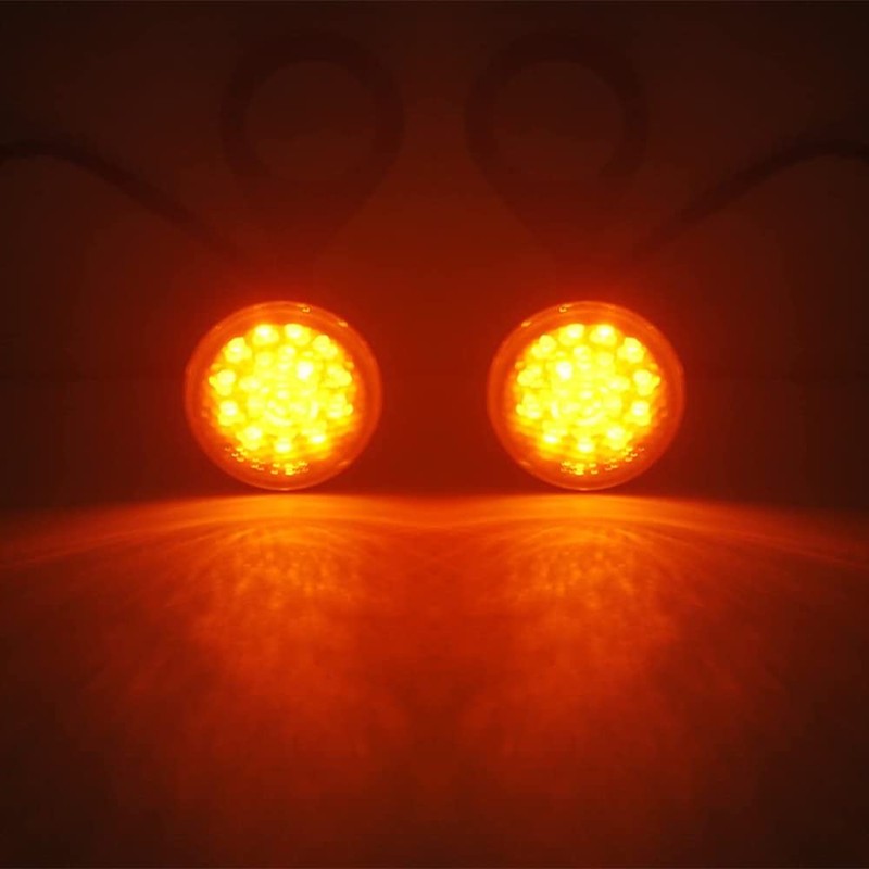 TOTMOX Black Housing 41mm Indicator Lamps Replace, LED Turn Signal