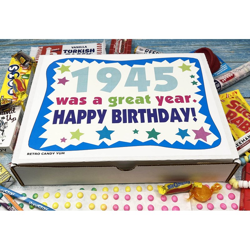 RETRO CANDY YUM ~ 1945 81st Birthday Gift Box of