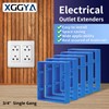 XGGYA 3/4” Double Gang Receptacle Outlet Box Extender,Blue Electrical Box
