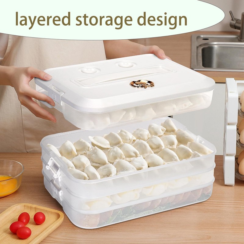 Rzmyencg 4-Layer Food Storage Containers with Lids,Cookie Storage Containers,Good Sealing