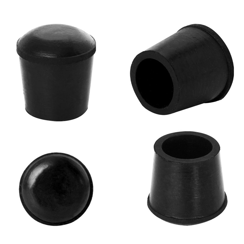 Zinkebol 10 PCS Black Round Rubber Chair Leg Caps Tips,