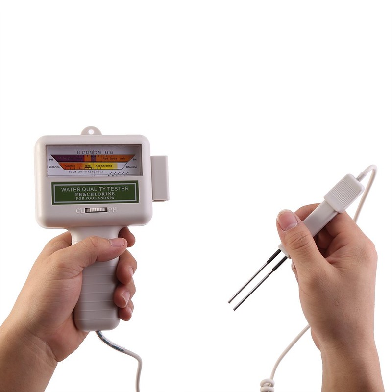 Portable pH and Chlorine Tester, Pool Meter, Water Quality Control