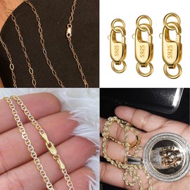 40 Pcs 925 Sterling Silver Spring Clasps with Open Jump Rings Set 5mm Jewelry Clasps for Jewelry Making (6mm Clasps Silver and Gold)