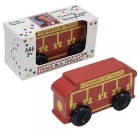 Holgate Toys Vintage Mister Rogers Trolley New In Package Works with Thomas Tank Tracks. Rare