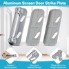 Enhon 3 Pack Screen Door Spring Strike Plate, Compatible with