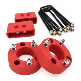 3" Front 2" Rear Leveling Lift Kit for 2004-2024 Ford F-150 2WD/4WD - Forged Strut Spacers Rear Blocks with Extended U-Bolts Grade A Coating, Full Suspension Lift Kit for F150 Pickup Trucks