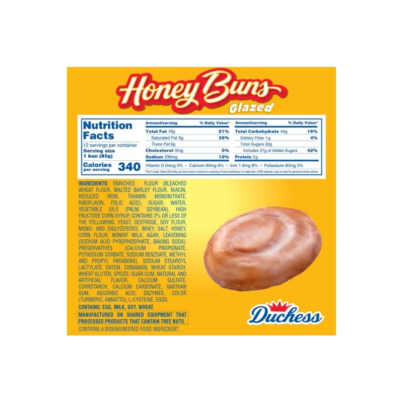 Duchess Honey Buns 3oz Pack of 12 – Soft Sweet