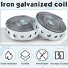 Gisafai 4 Pcs Galvanized Hanger Strap Metal Strapping with Holes