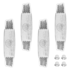 Coufce 4 Pcs Bicycle Night Safety Warning, Bicycle Reflectors, Road Spoke Lights, Bicycle Wheel Rim Reflective, Bicycle Accessories(White)