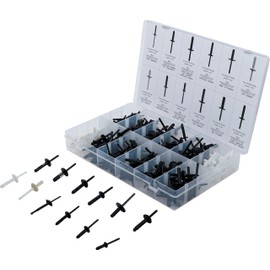 BGS Technic Shear Plastic Rivets Assortment, 235Pieces